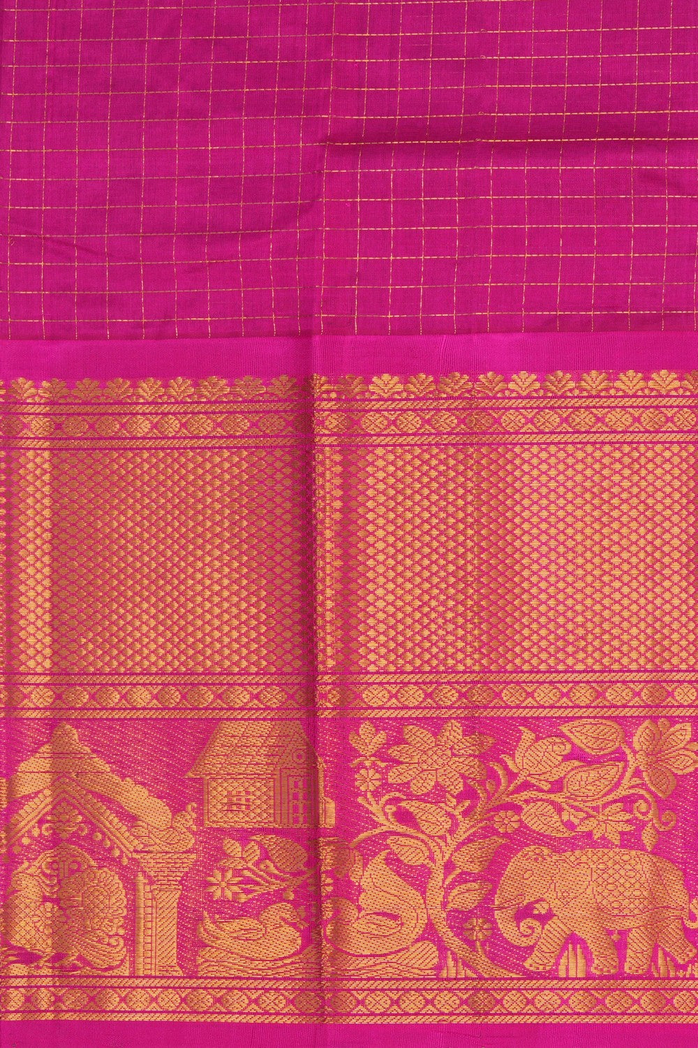 Image of A South Silk-Cotton Pavadai with Dupatta 3PCS