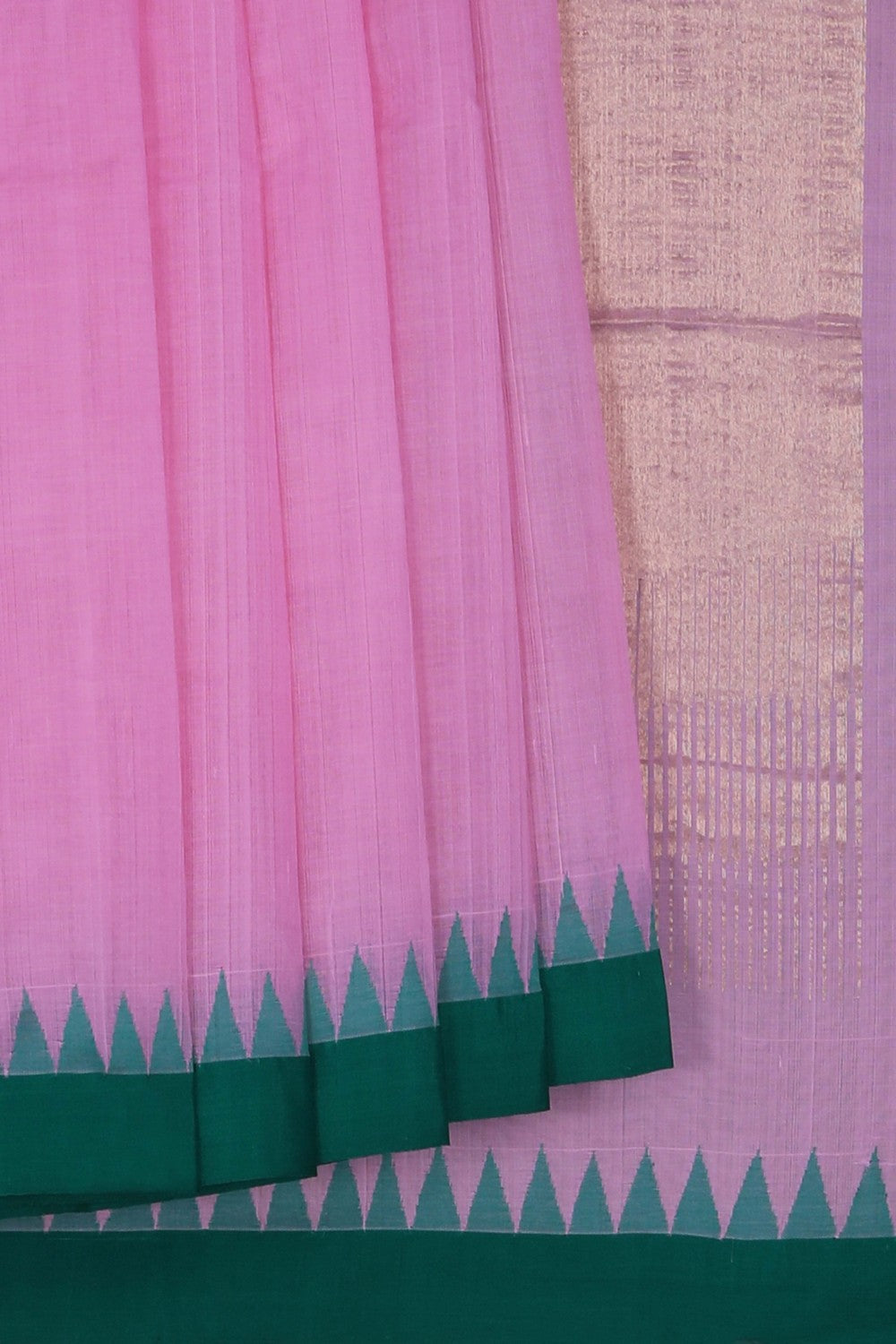Image of Uppada Cotton Pink Saree