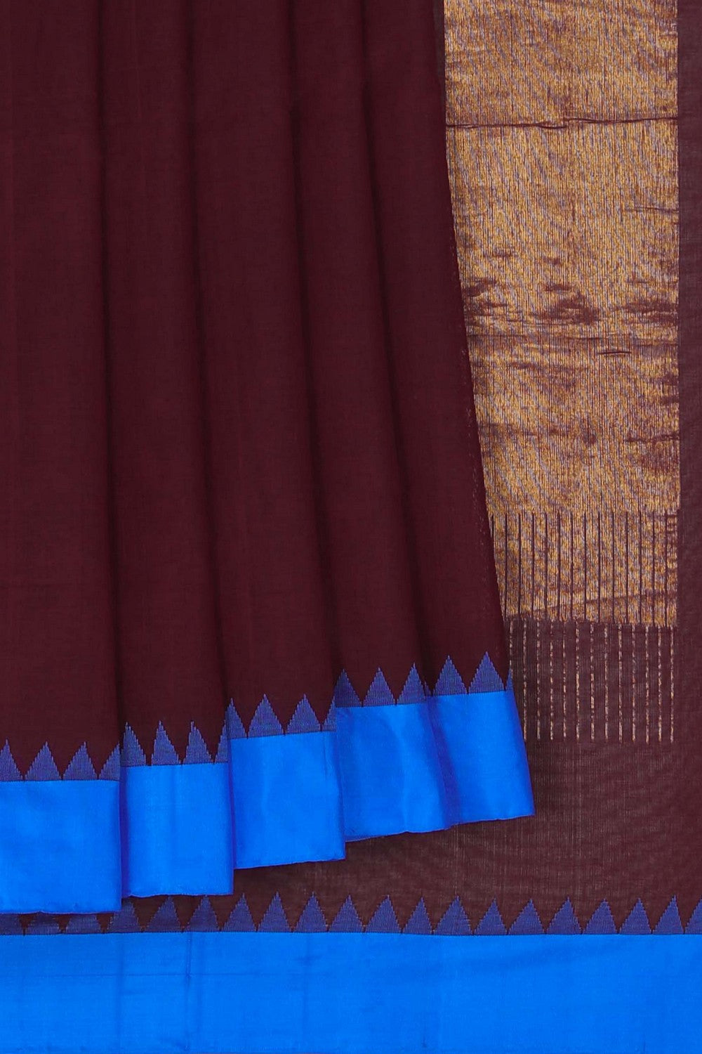 Image of Uppada Cotton Purple Saree