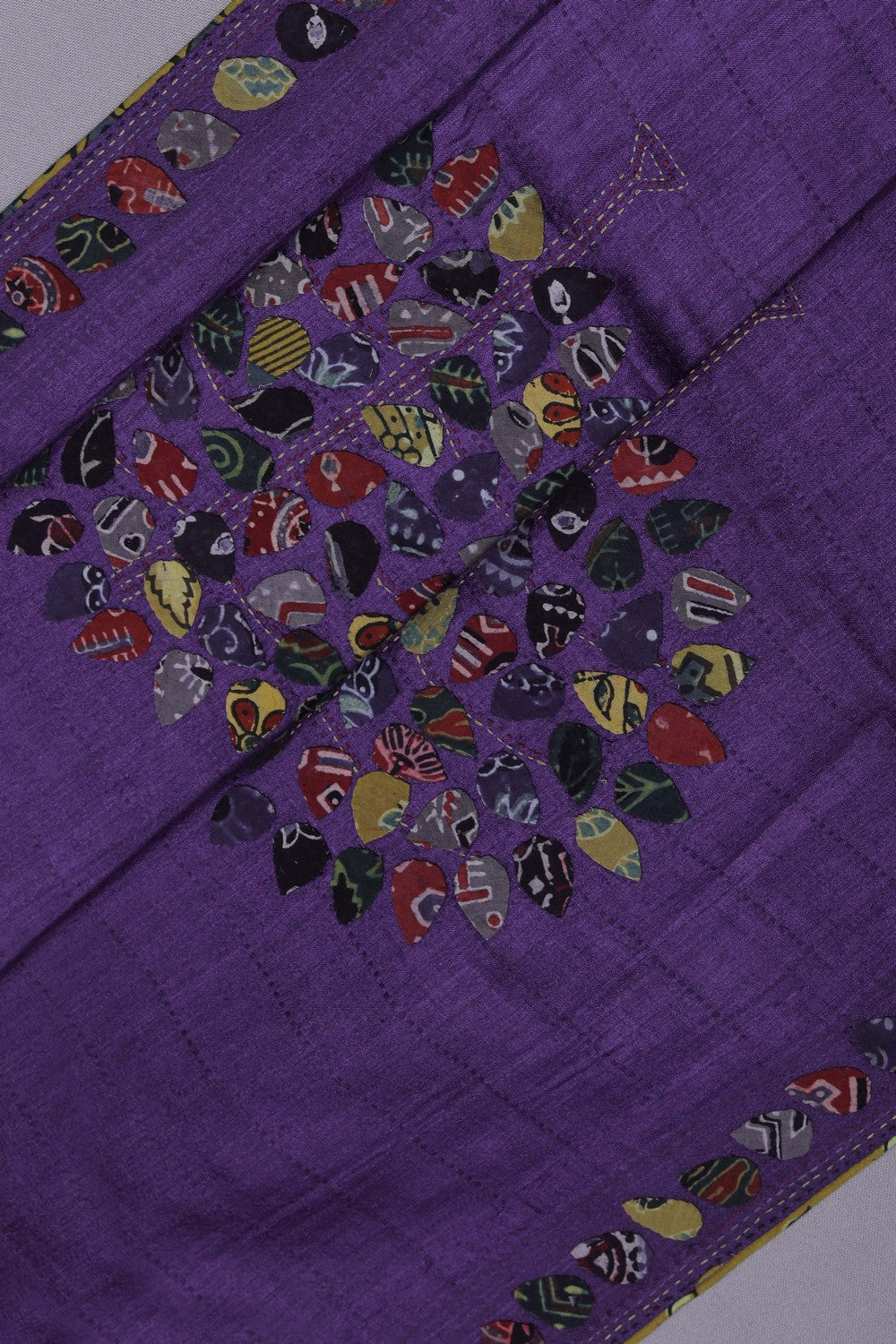 Image of A Tussar Silk Embroidered Saree