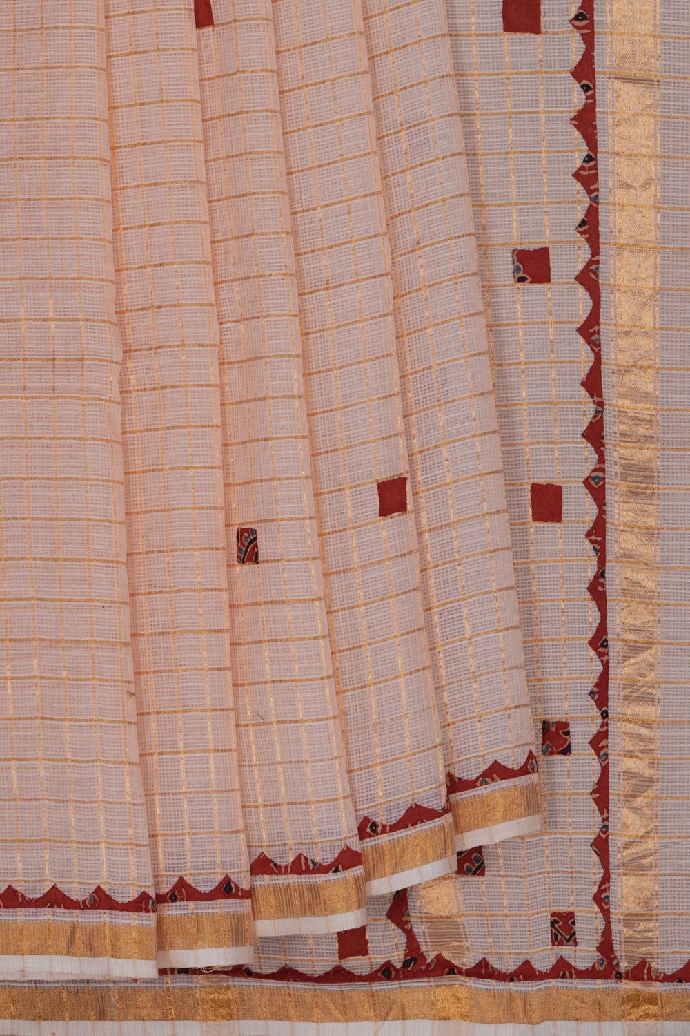 Image of Kota Silk Peach Saree