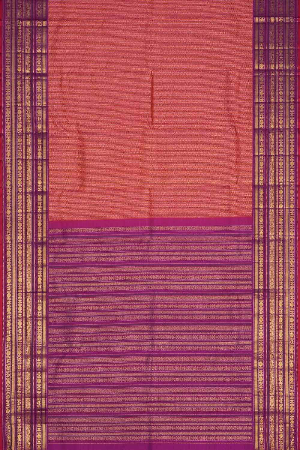 Image of A Kanjivaram Silk Fuchsia Pink Saree