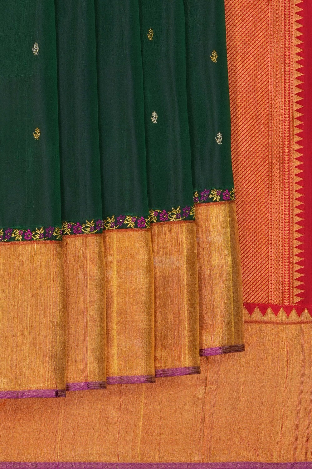 Image of A Kanjivaram Silk Green Saree