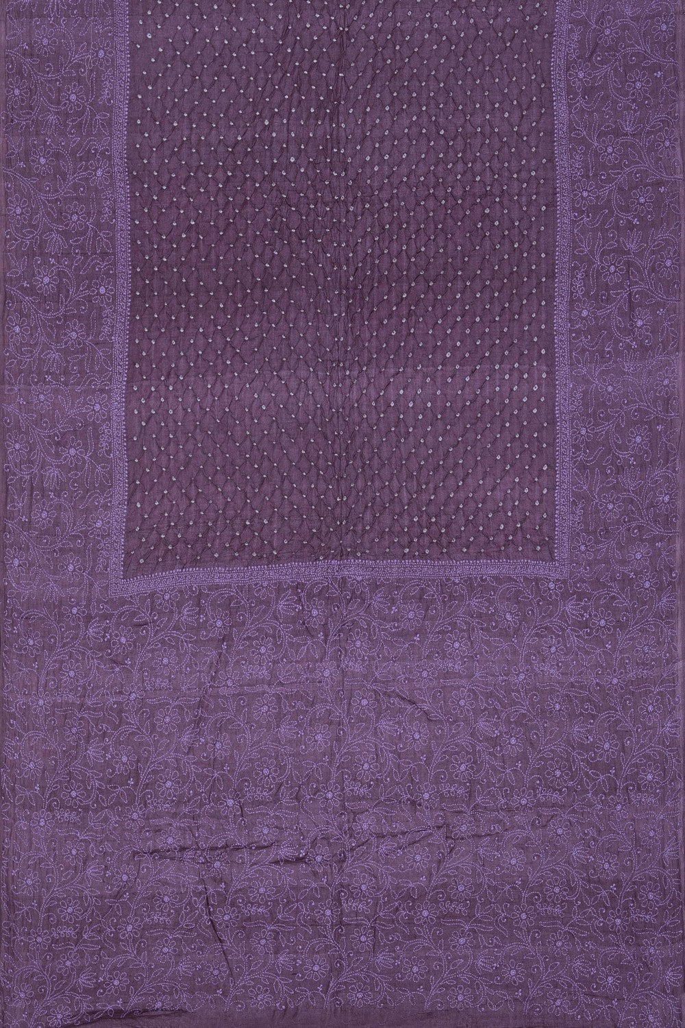 Image of Tussar Bandhani Mauve Saree