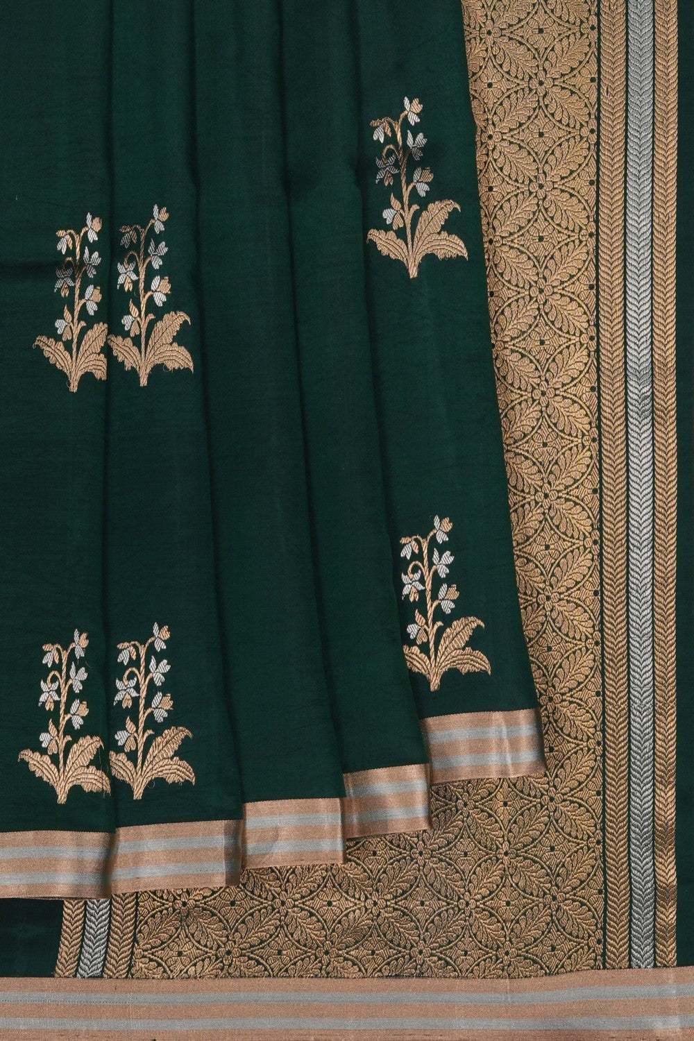 Image of Banarasi Silk Green Saree