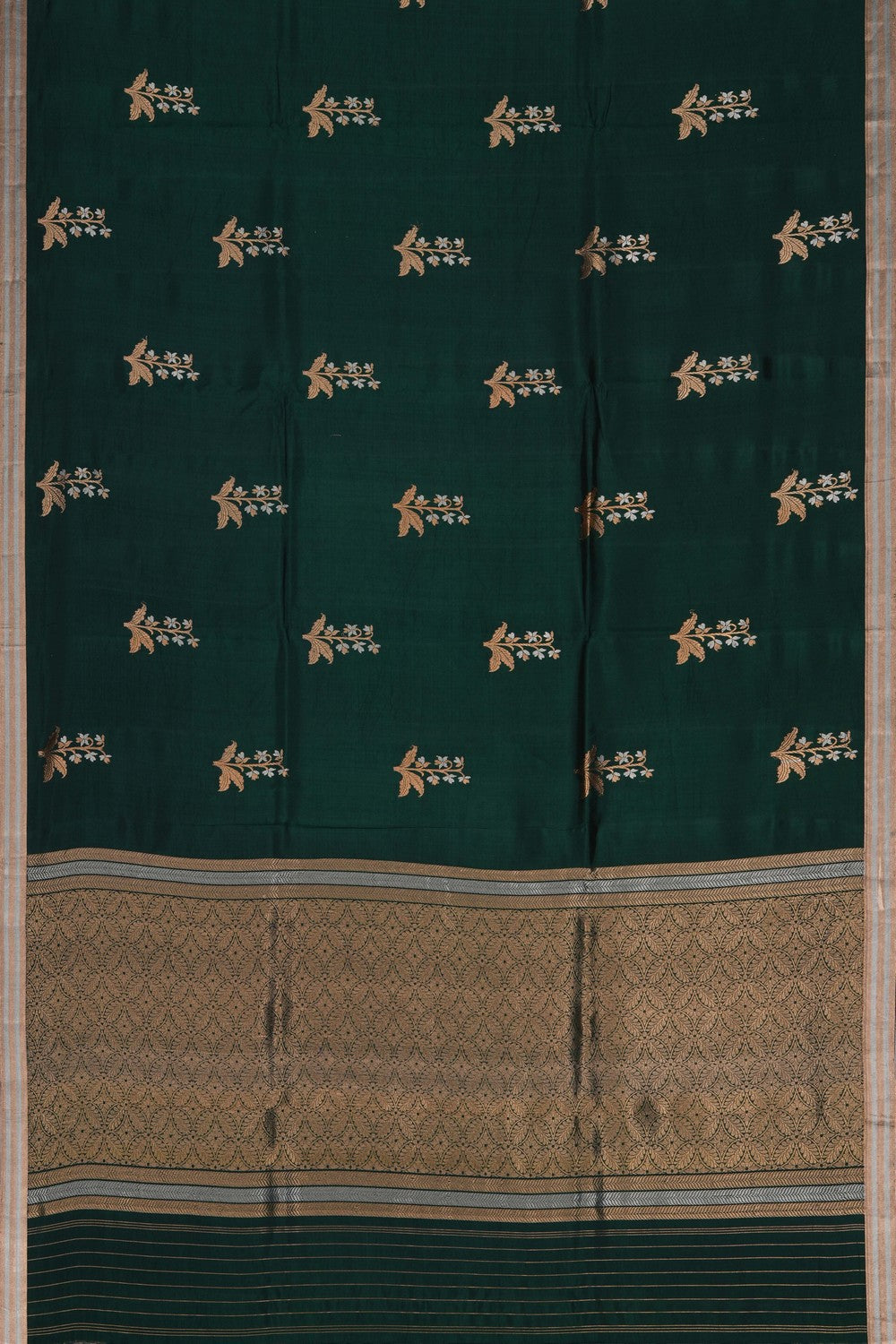 Image of Banarasi Silk Green Saree