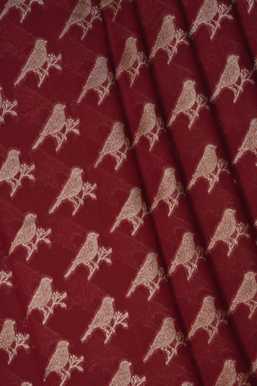 Image of Banarasi Silk Cotton Red Saree