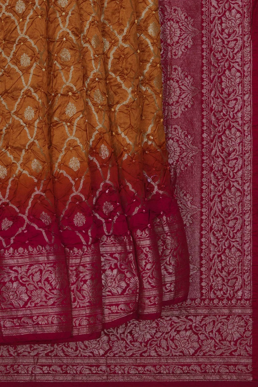 Image of A Tussar Bandhani Saree