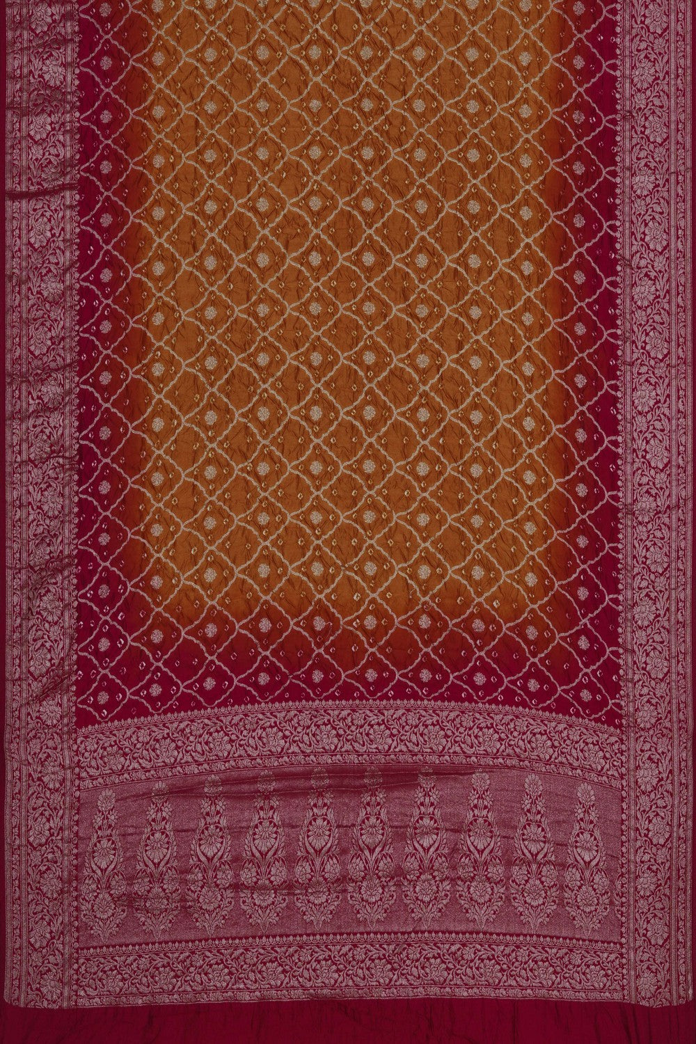 Image of A Tussar Bandhani Saree