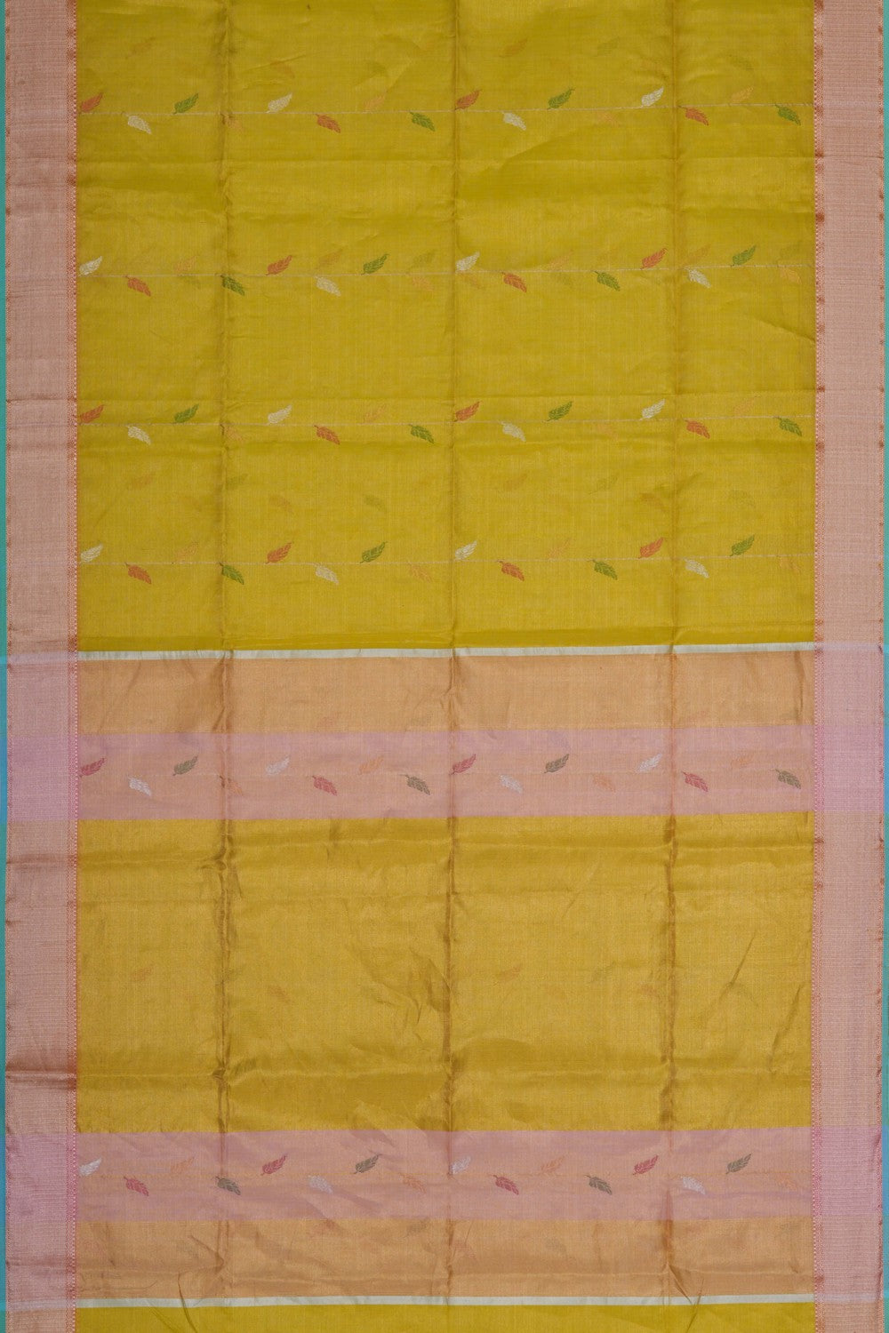 Image of Maheshwari Tissue Spring-Green Saree