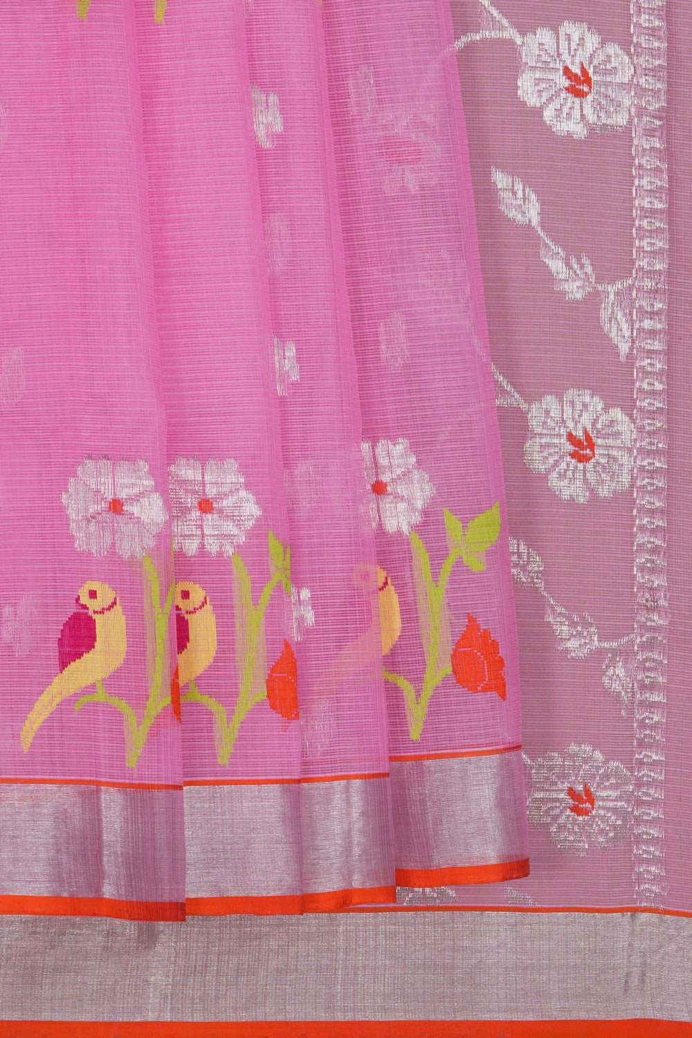 Image of Kota Doria Pink Saree