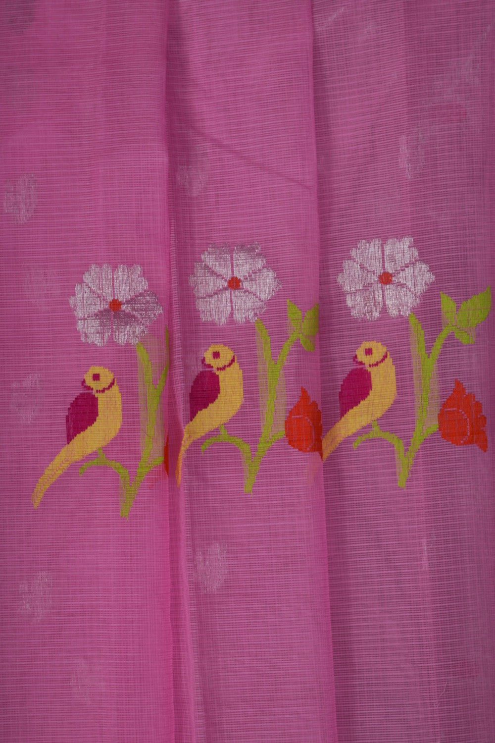 Image of Kota Doria Pink Saree