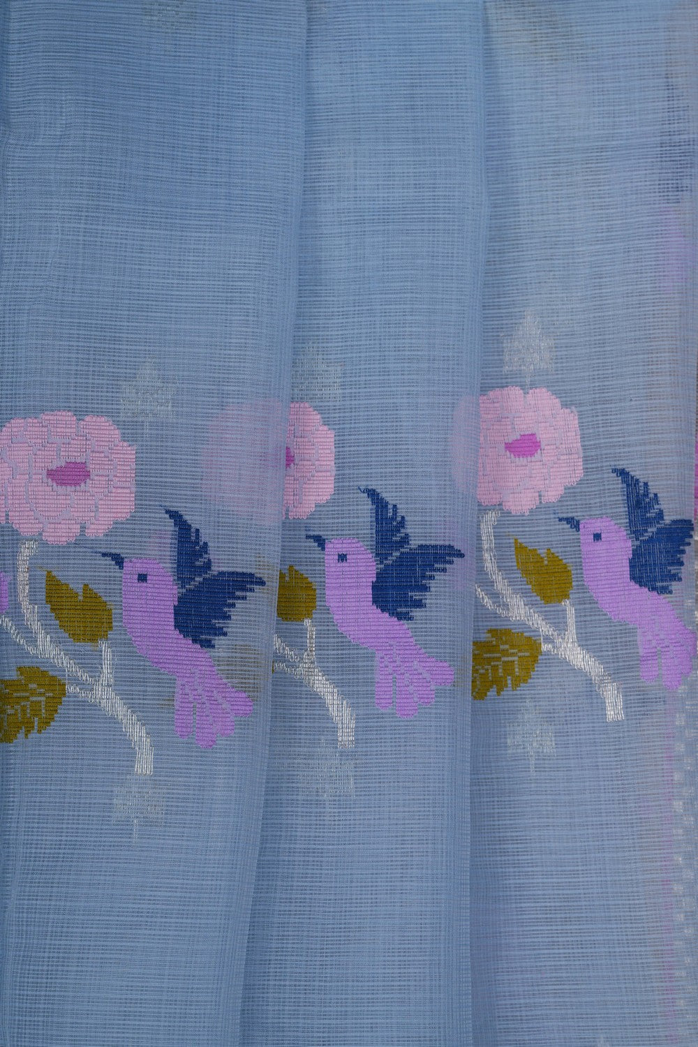 Image of Kota Doria Grey Saree