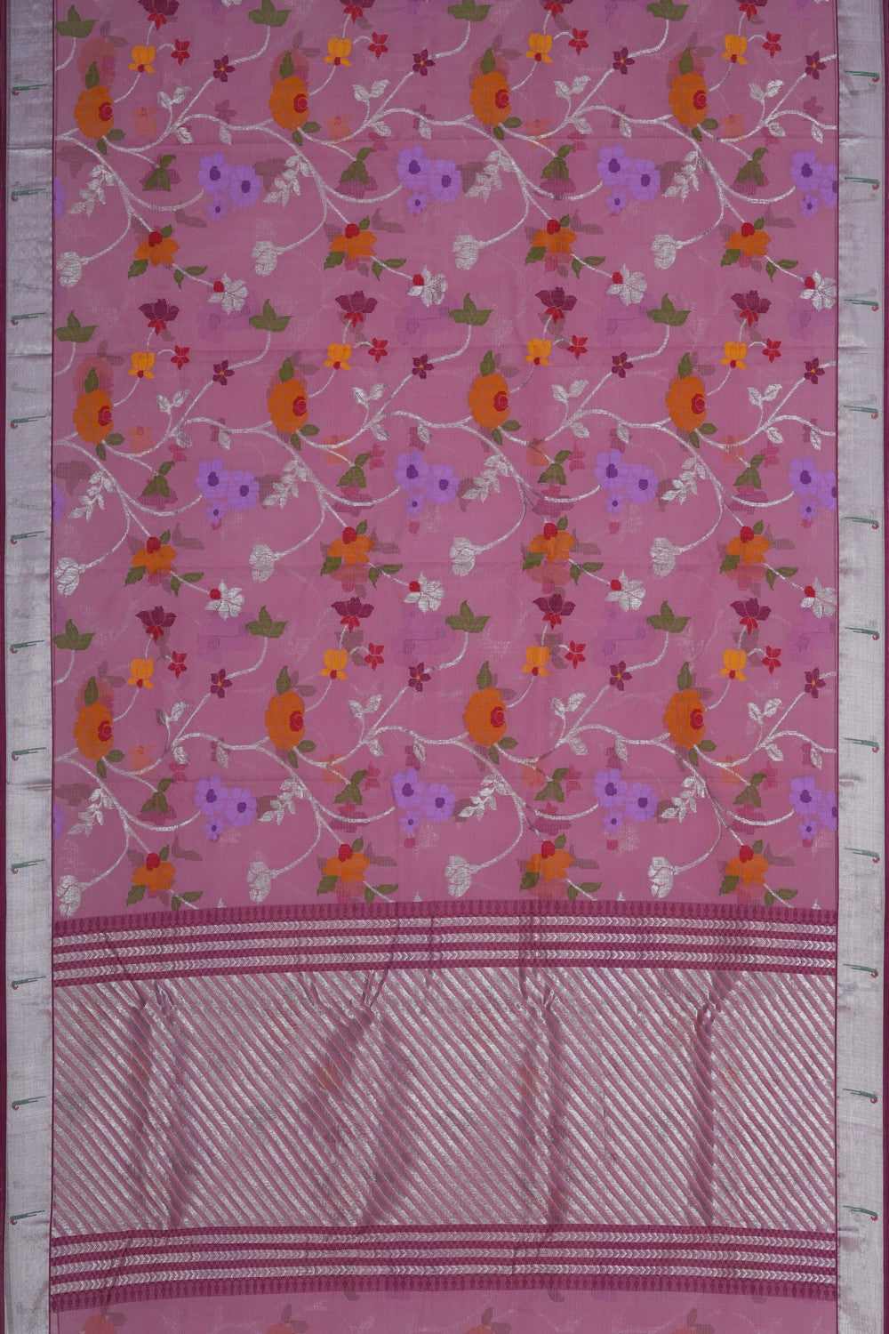 Image of Kota Doria Pink Saree
