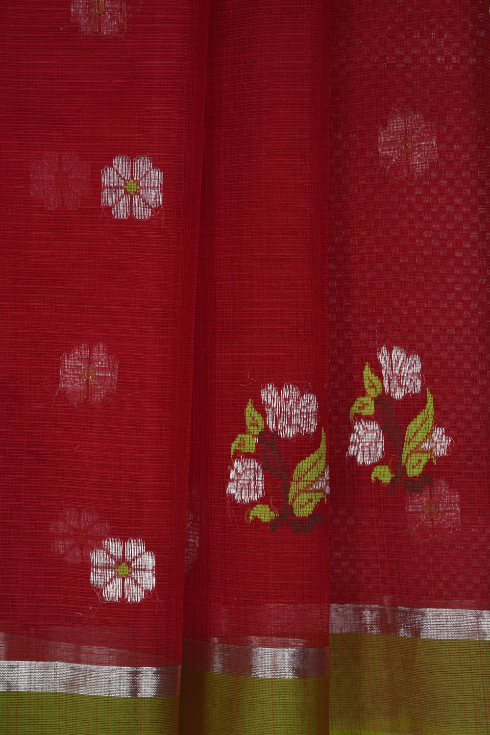 Image of Kota Doria Red Saree