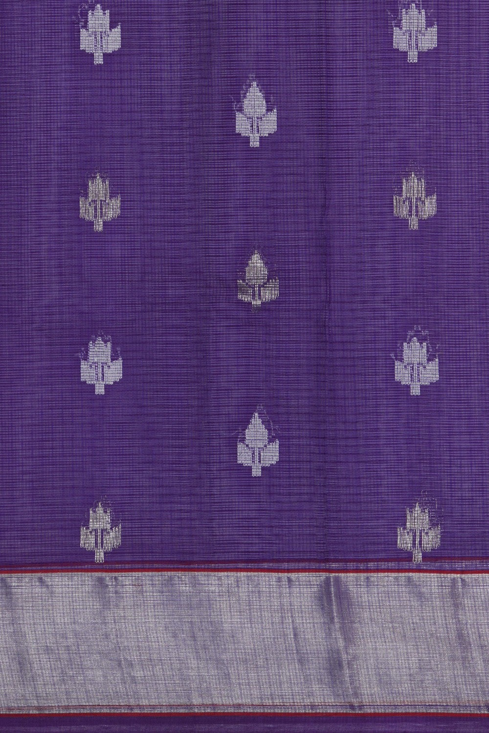 Image of Kota Doria Peach Saree