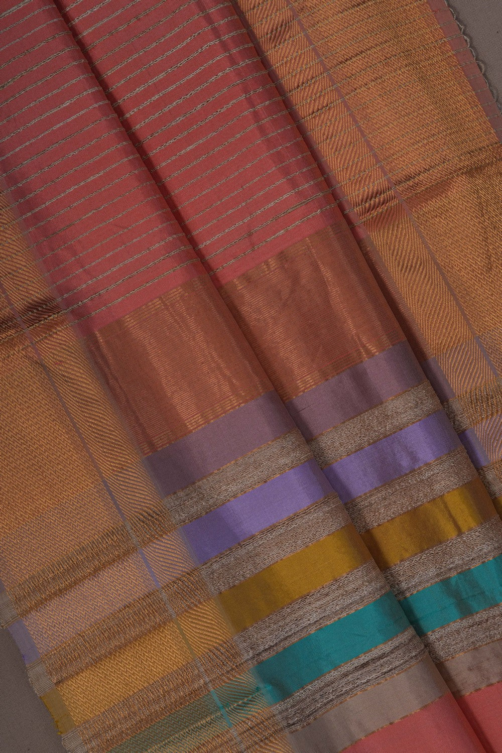 Image of Maheshwari Silk Pink Saree