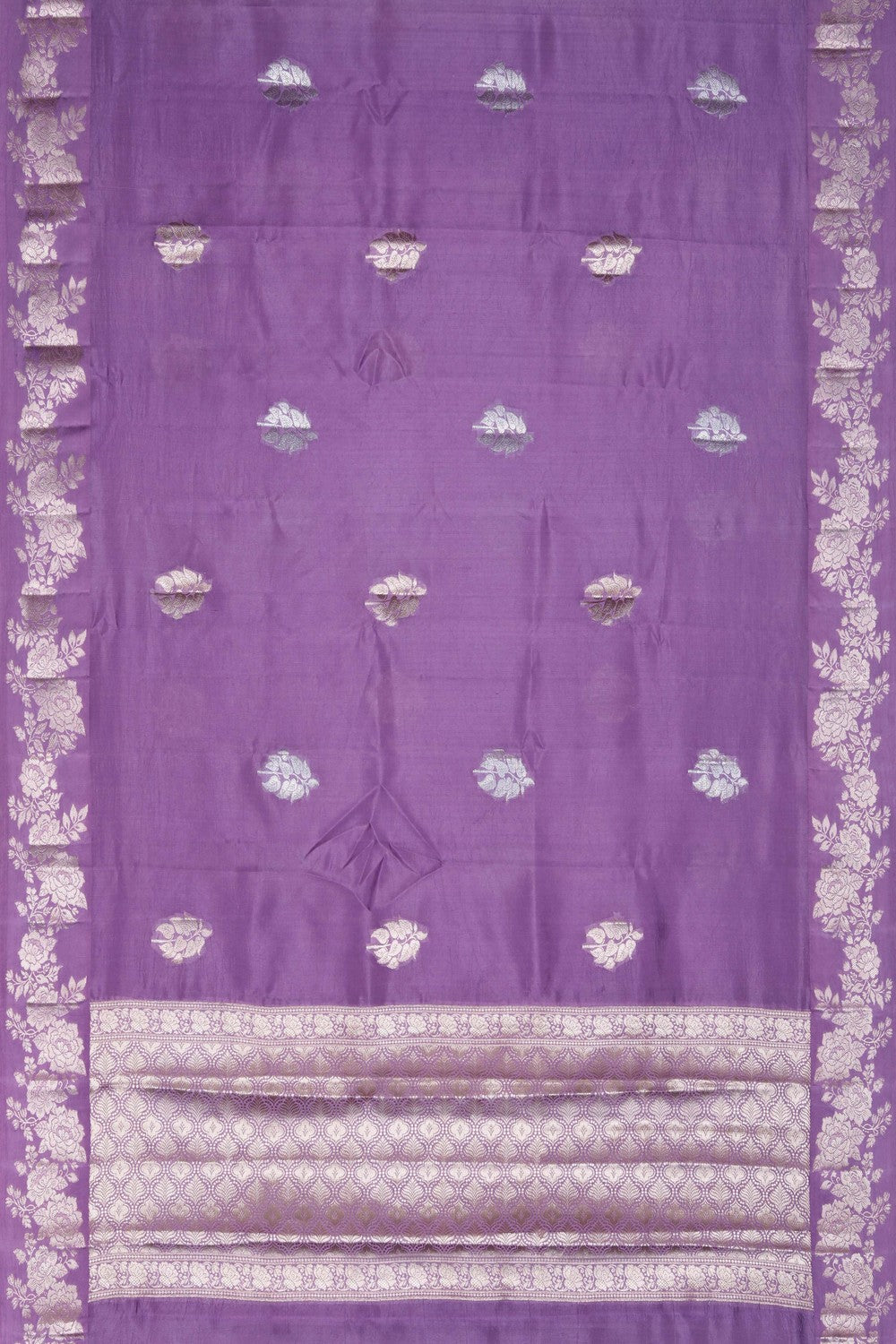 Image of A Purple Kora Silk Saree
