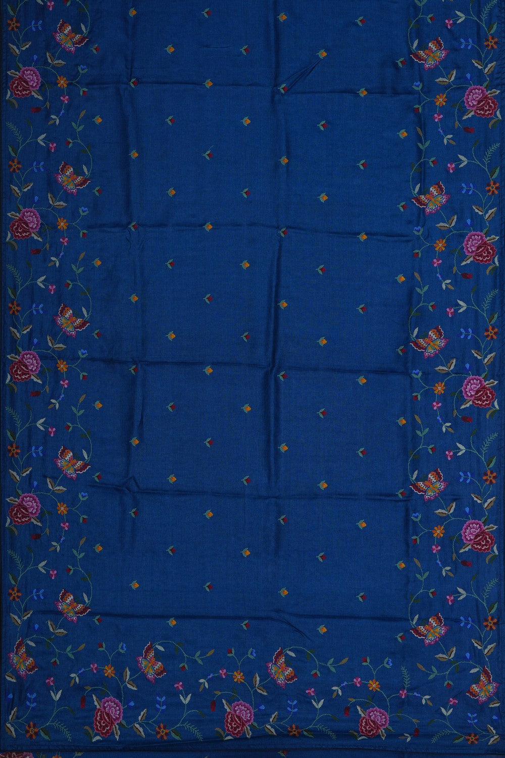 Image of A Tussar Silk Embroidered Saree