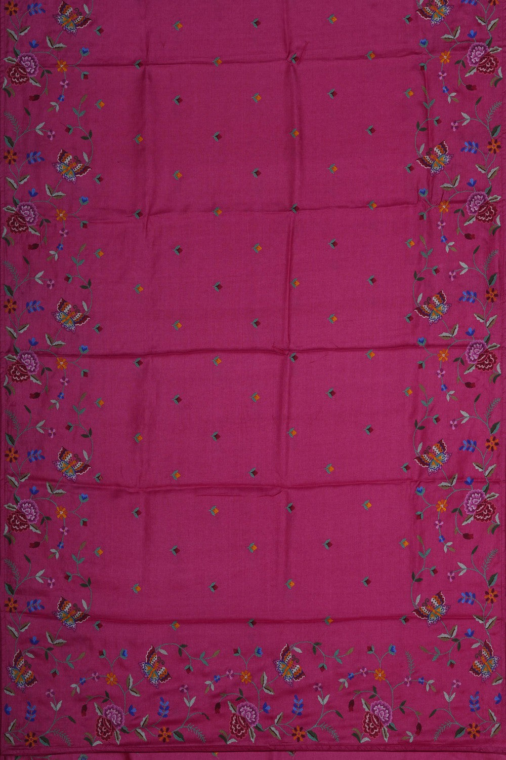 Image of A Tussar Silk Embroidered Saree