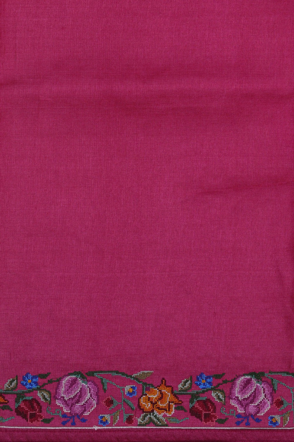 Image of A Tussar Silk Embroidered Saree