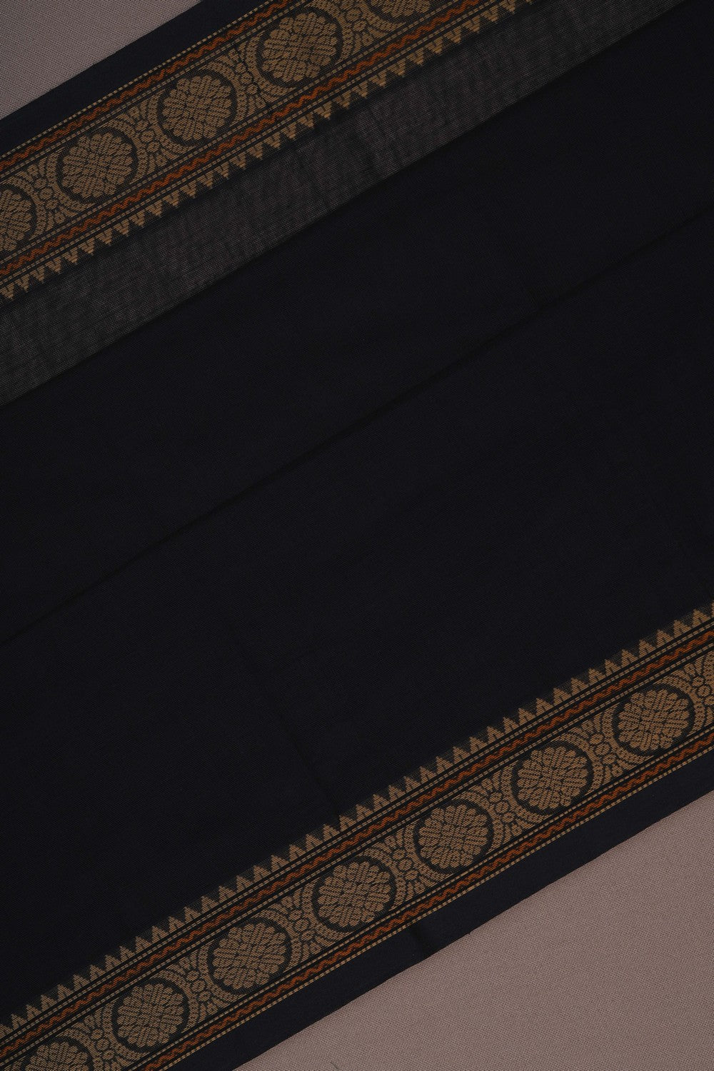 Image of Kanchi Cotton Black Saree