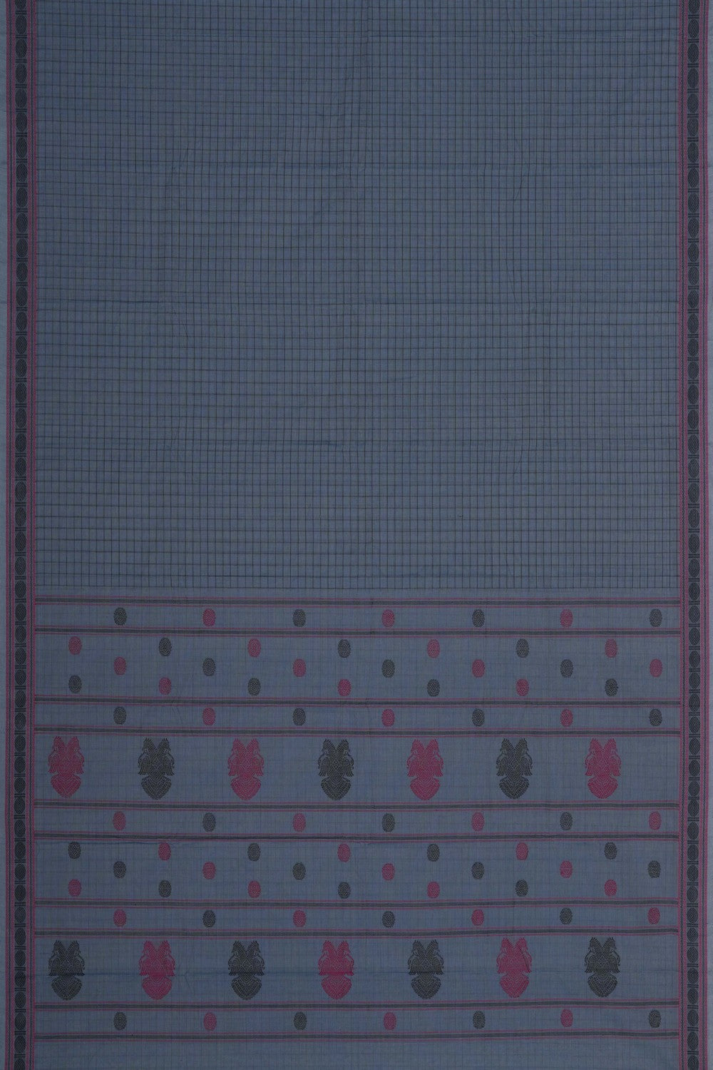 Image of Kanchi Cotton Grey Saree