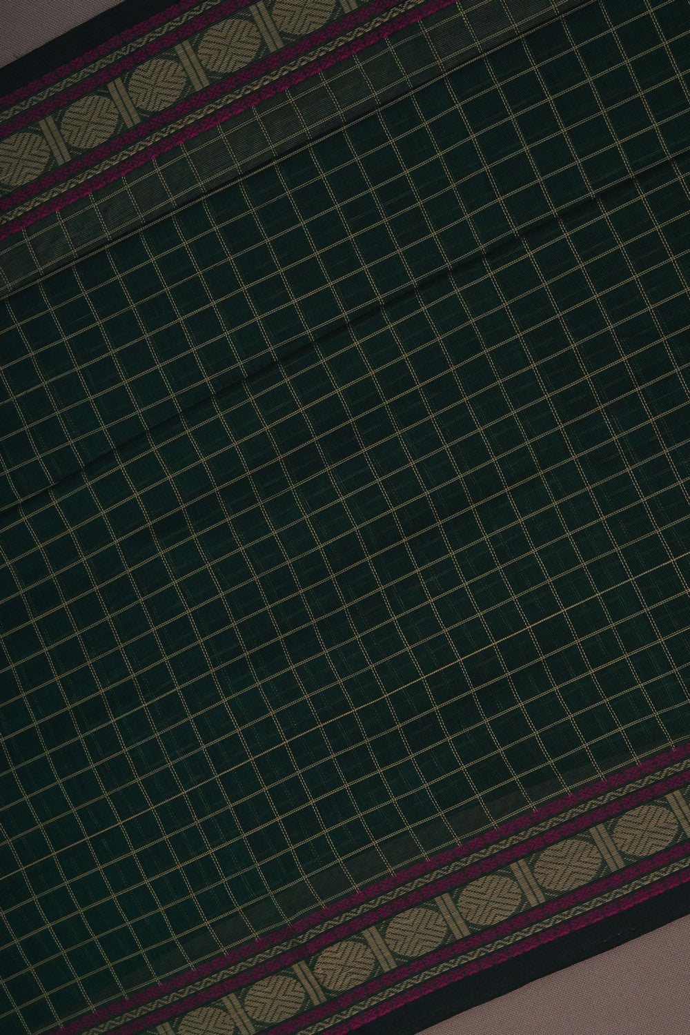 Image of Kanchi Cotton Green Saree