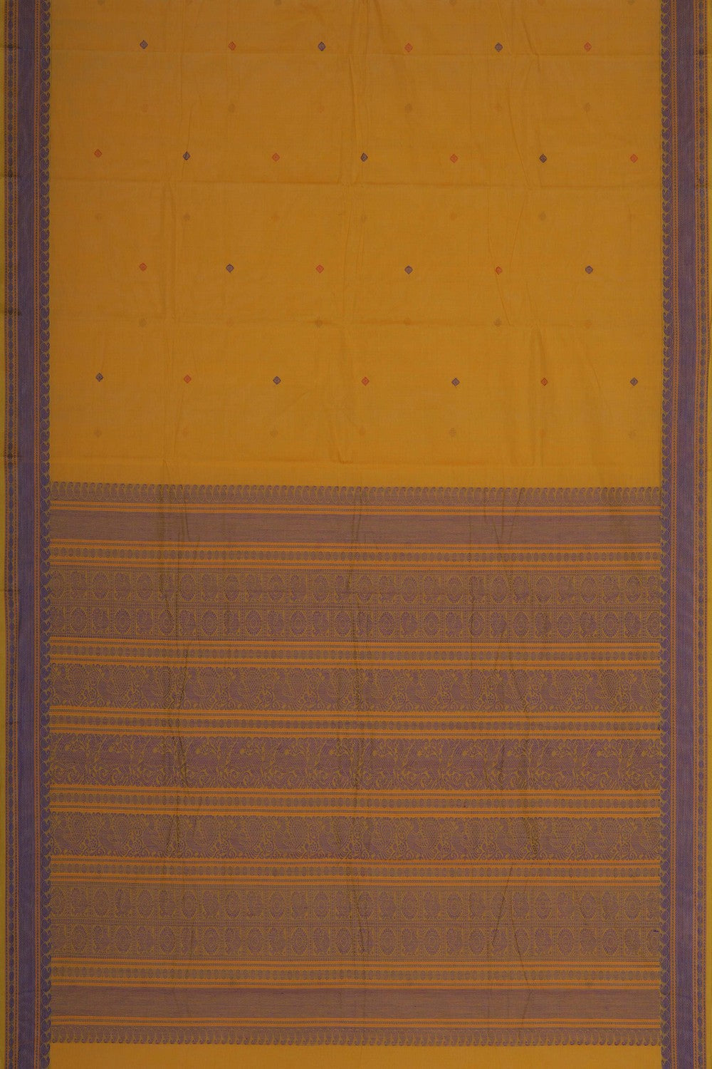 Image of Kanchi Cotton Mustard Saree