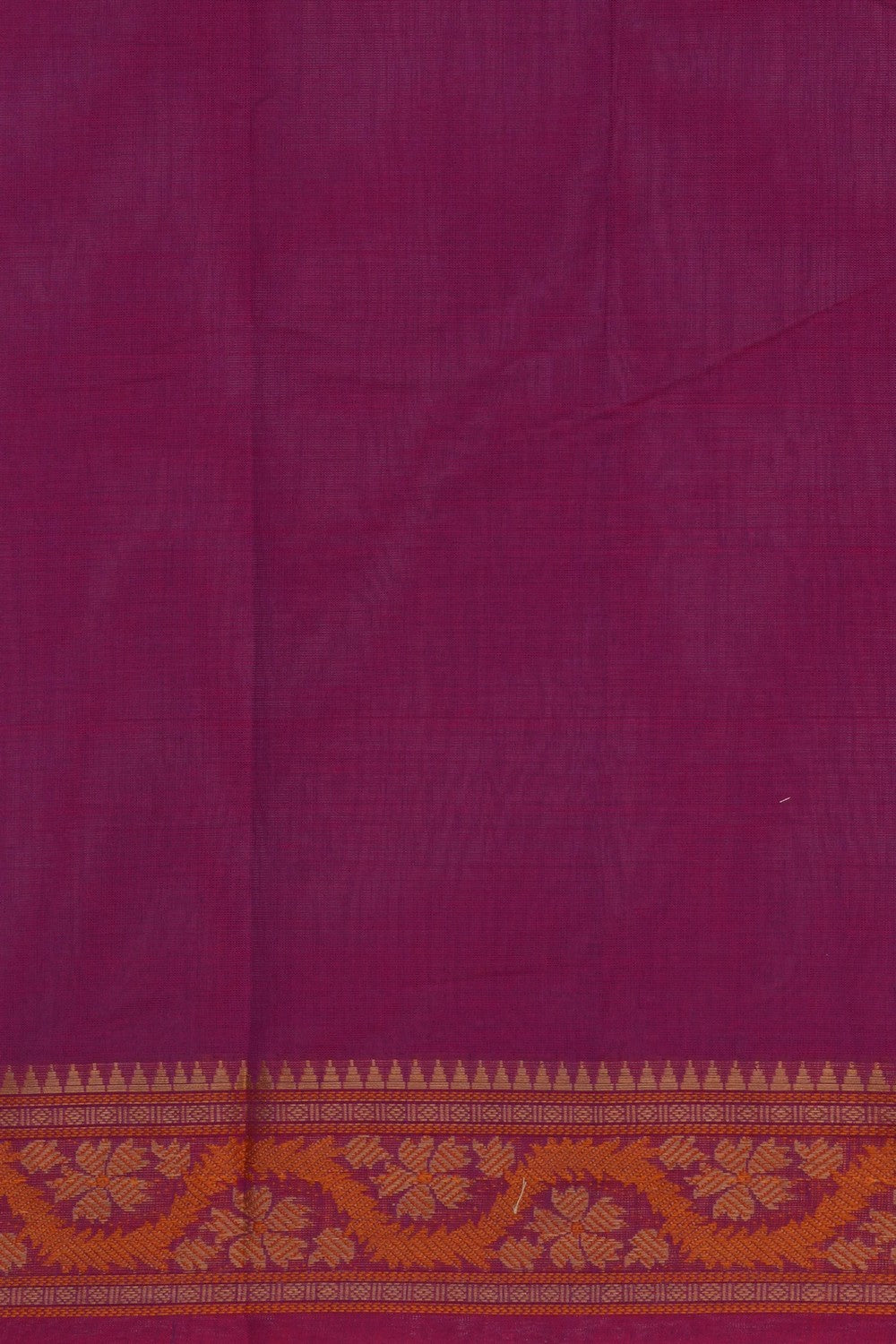 Image of Kanchi Cotton Plum Pink Saree