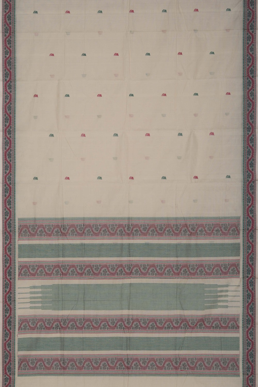 Image of Kanchi Cotton Off-White Saree