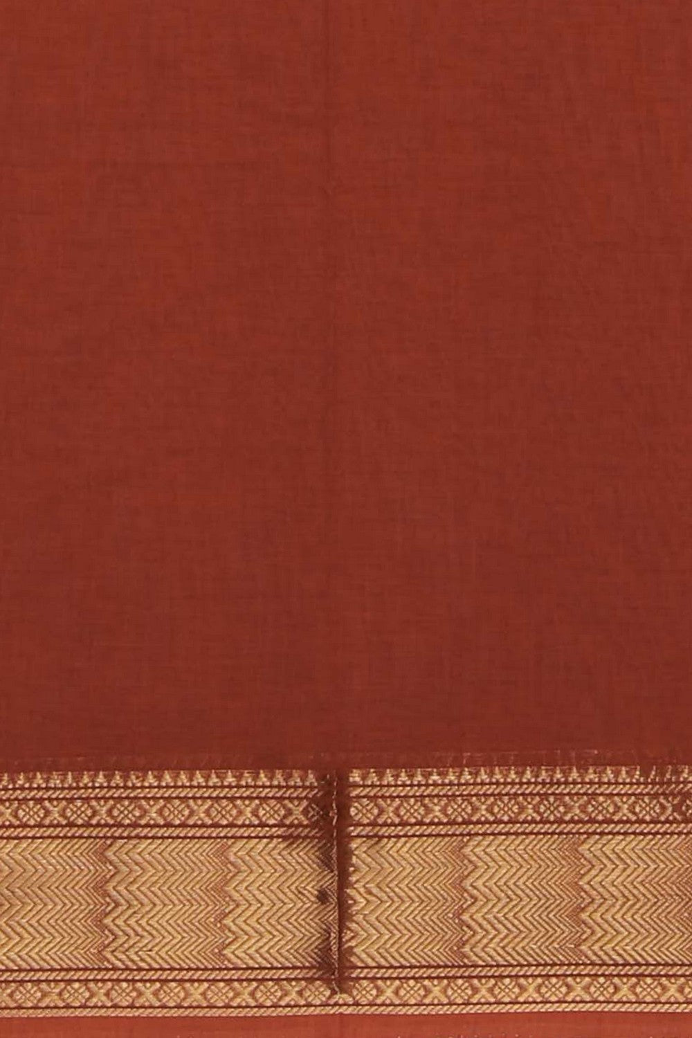 Image of Kanchi Cotton Orange Saree