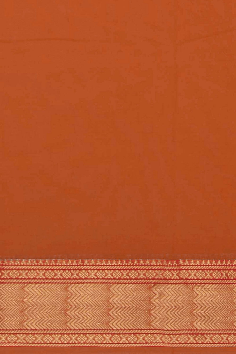 Image of Kanchi Cotton Orange Saree
