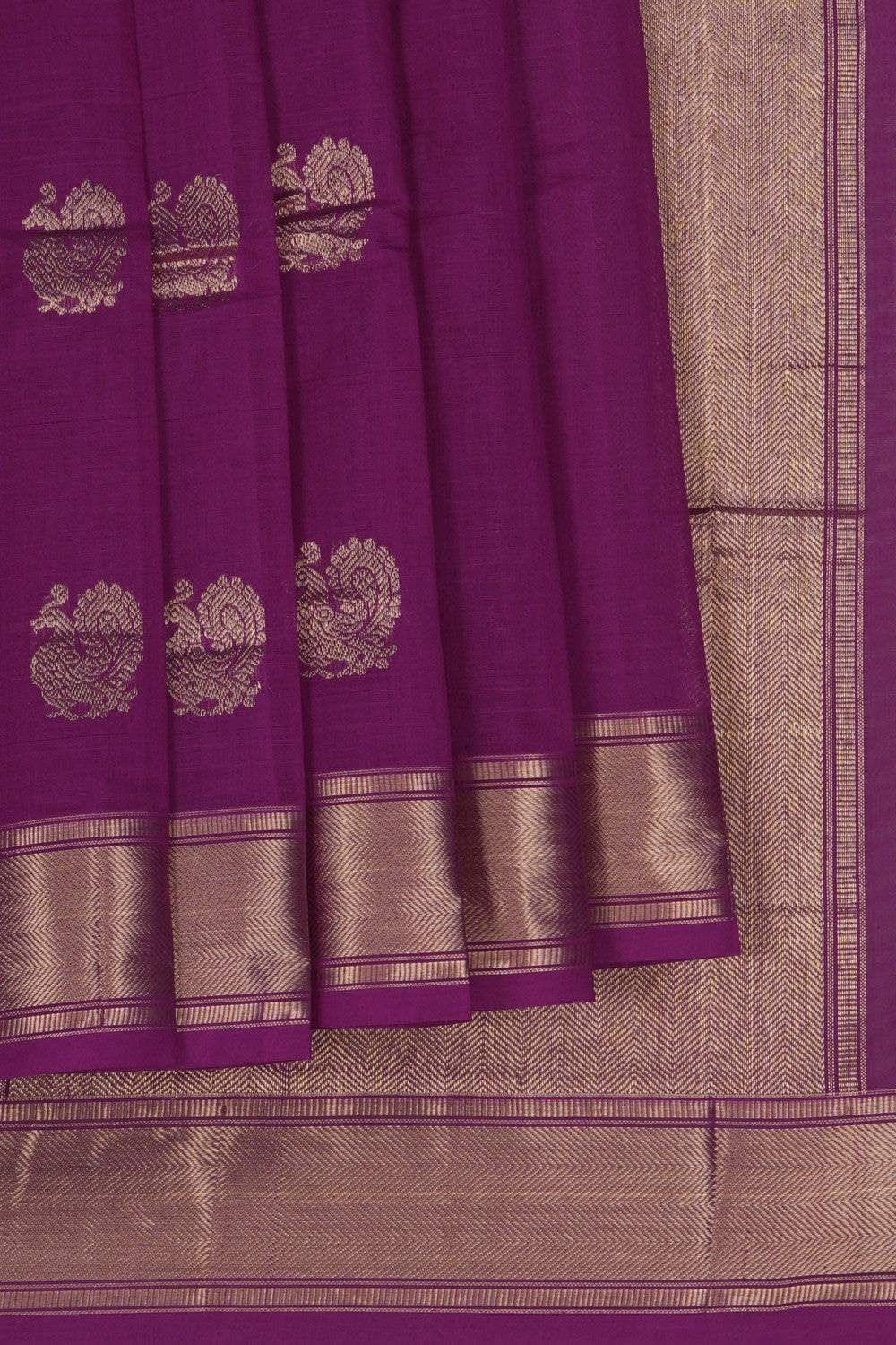 Image of Kanchi Cotton Pink Saree