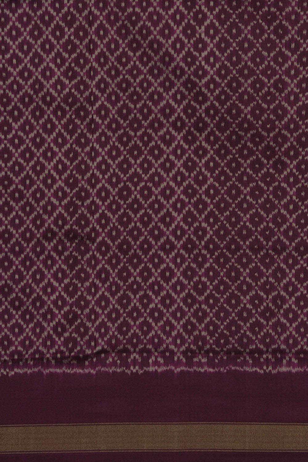 Image of Pochampally Ikat Silk Brown Saree
