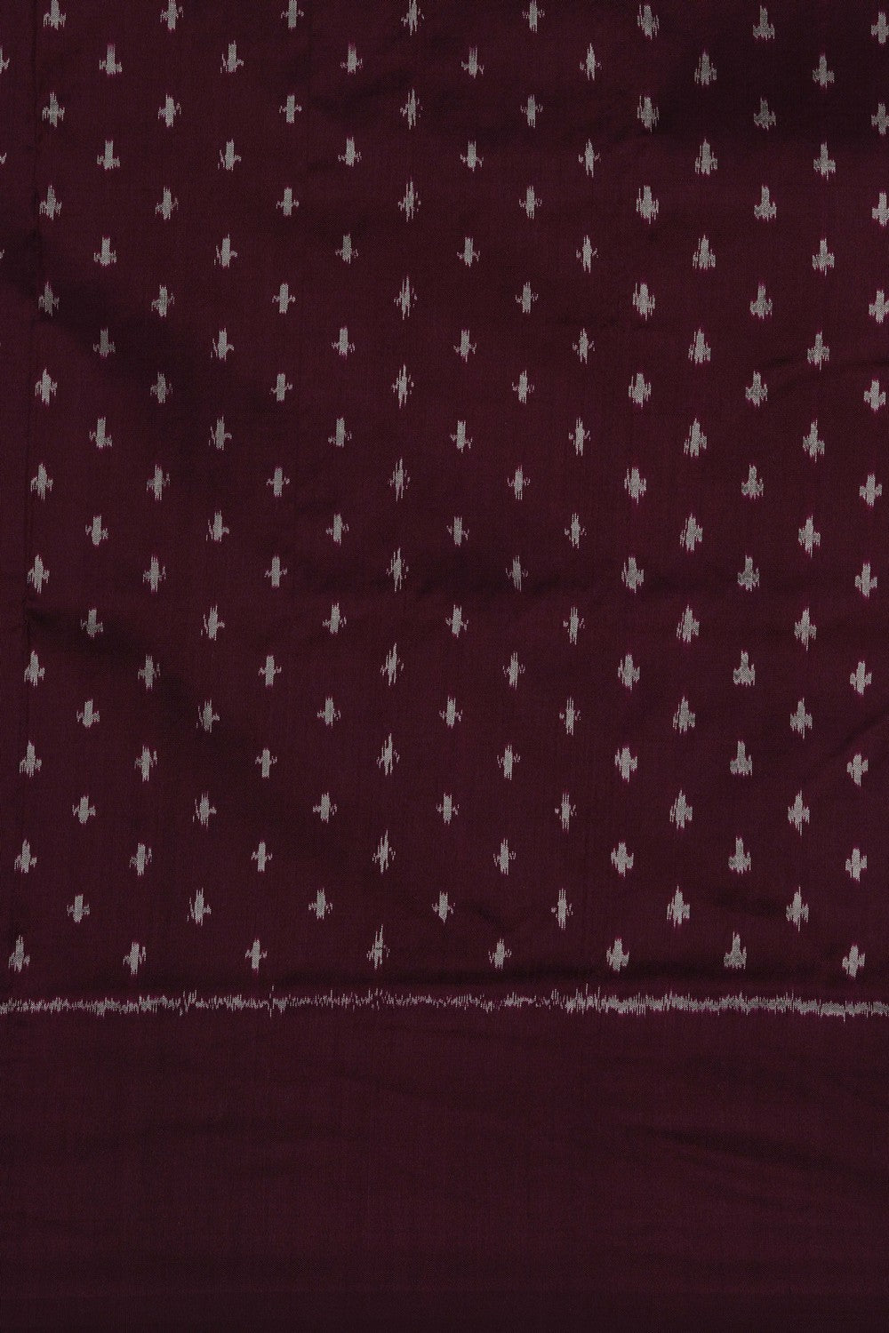 Image of Pochampally Ikat Silk Brown Saree