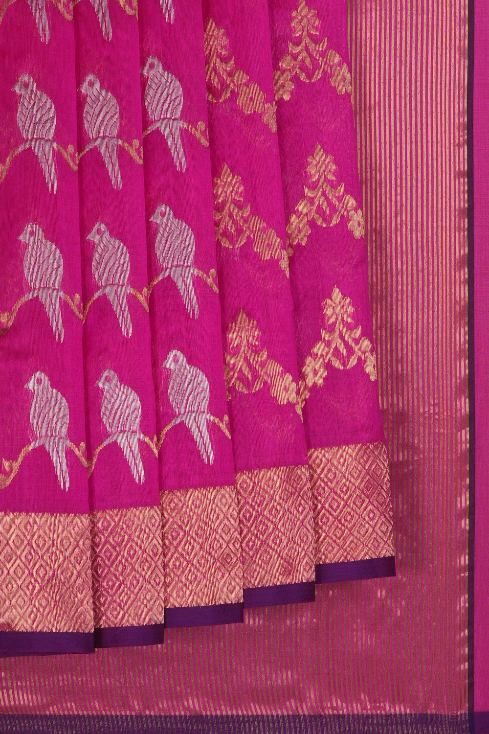 Image of Chanderi Silk Brocade Saree