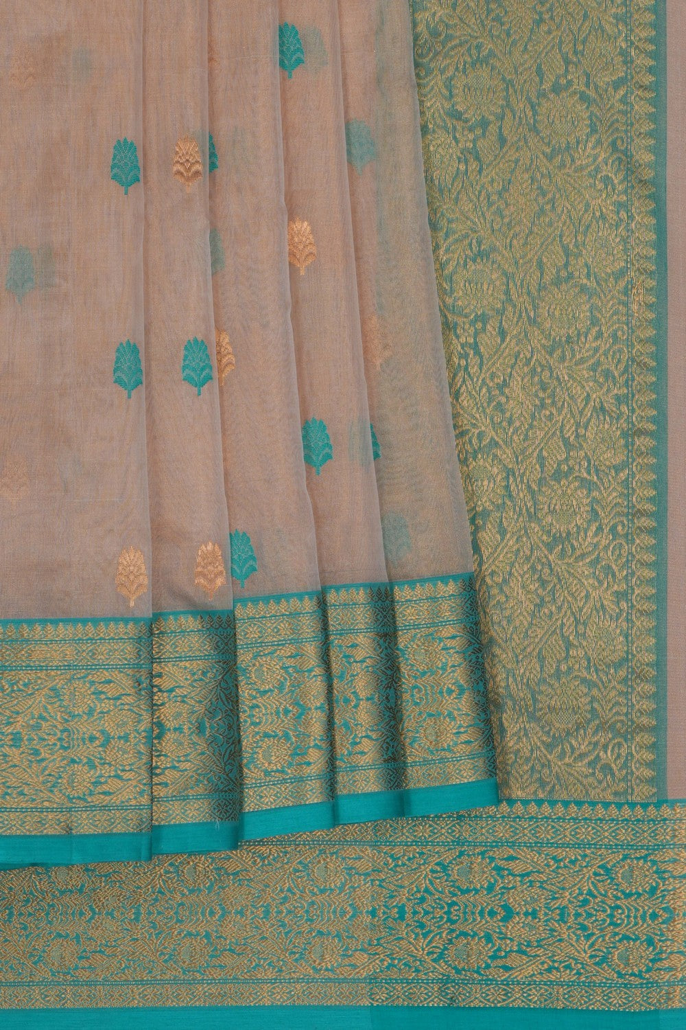 Image of Chanderi Tissue Silk Saree