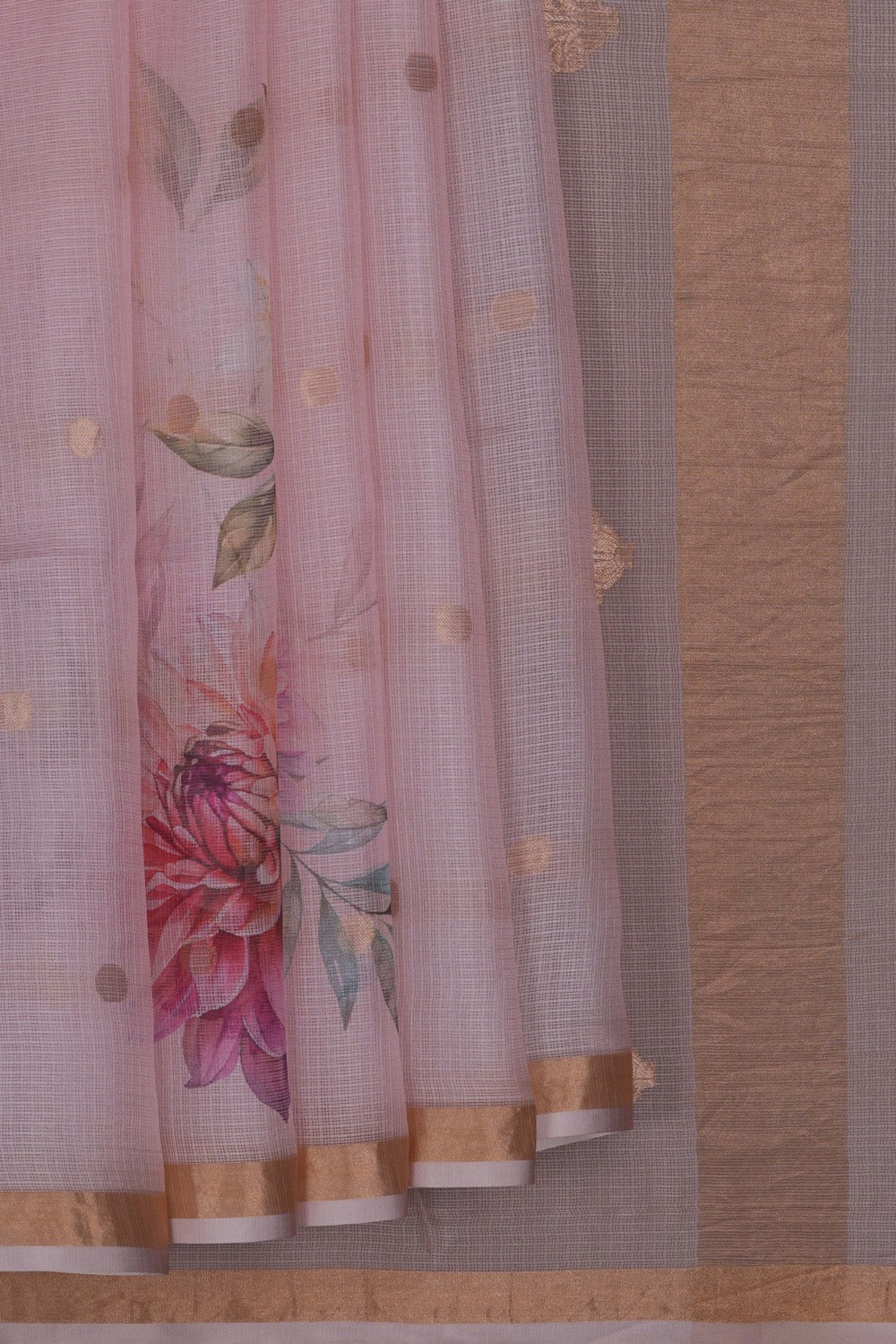 Image of Kota Floral Print Saree