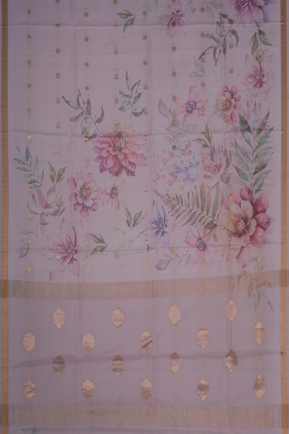 Image of Kota Floral Print Saree