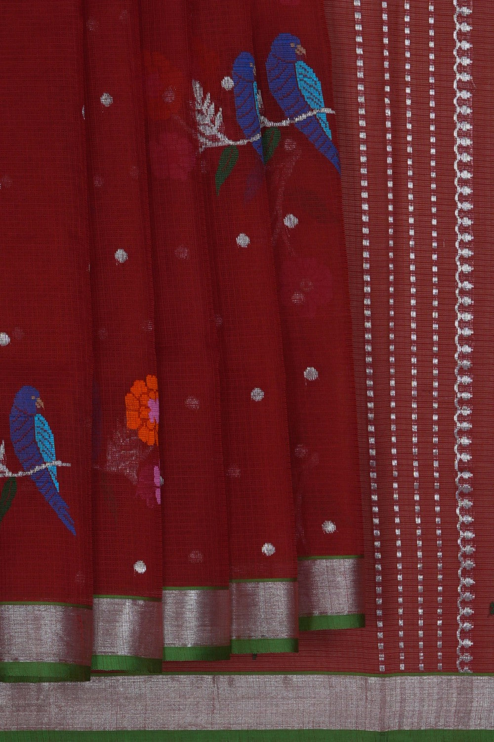 Image of Kota Silk Red Saree