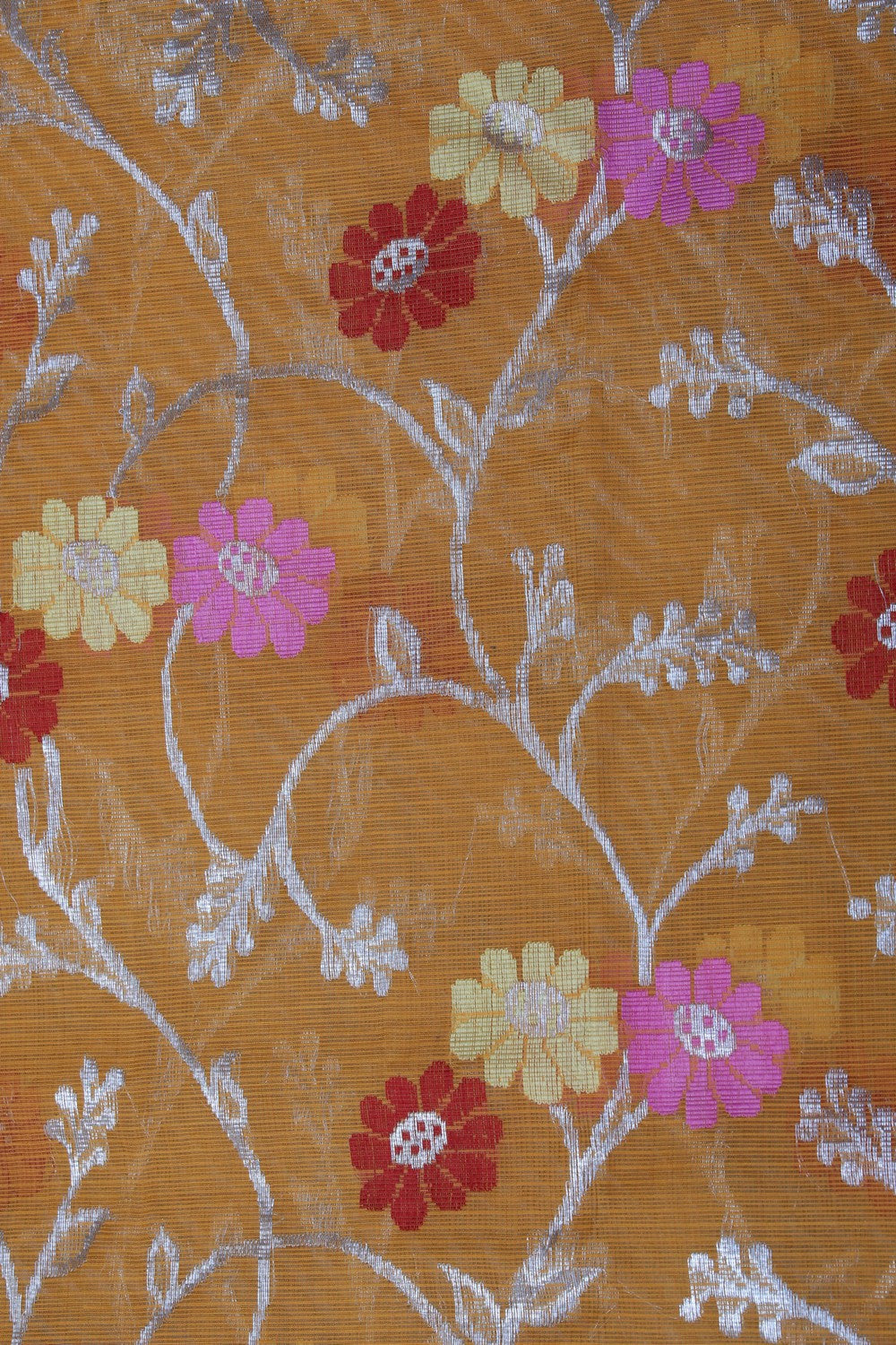 Image of Kota Brocade Orange Saree