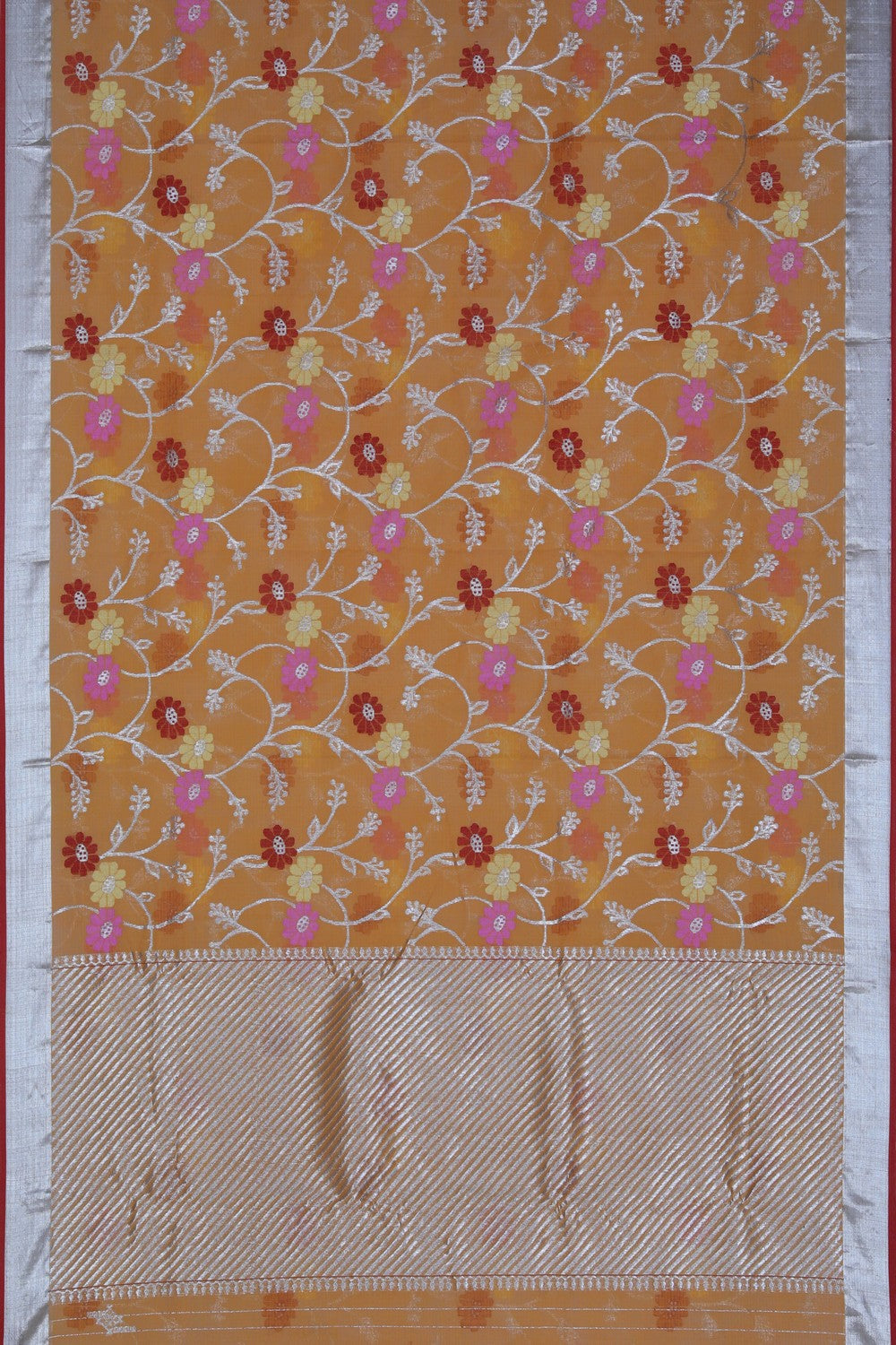 Image of Kota Brocade Orange Saree