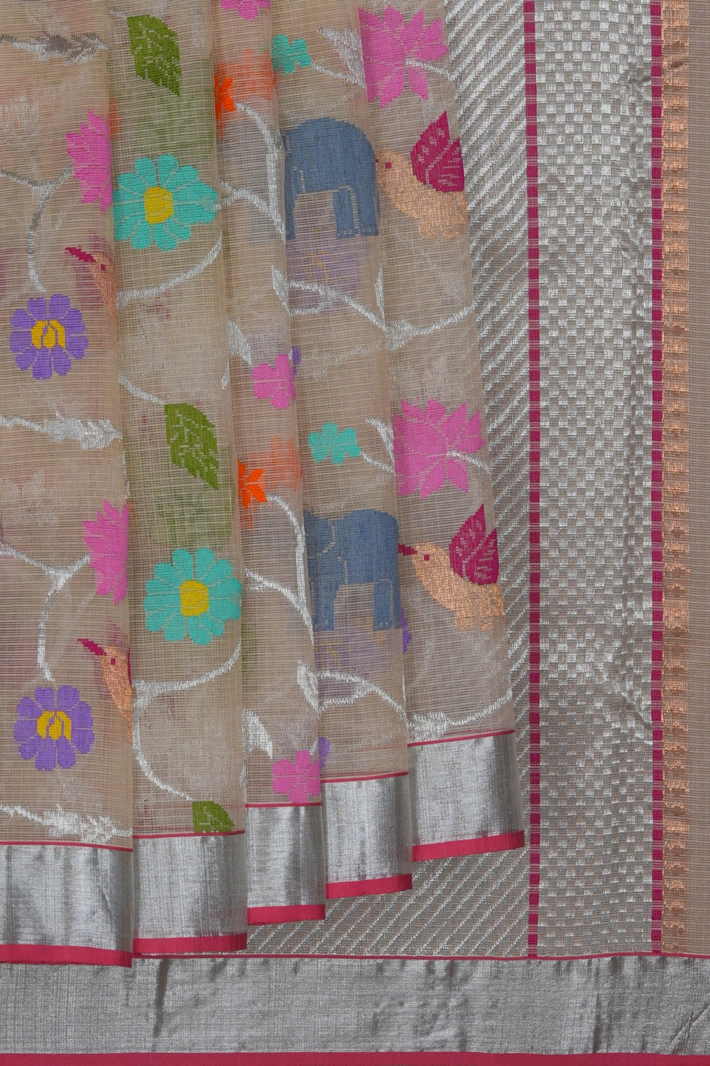 Image of Kota Brocade Beige Saree