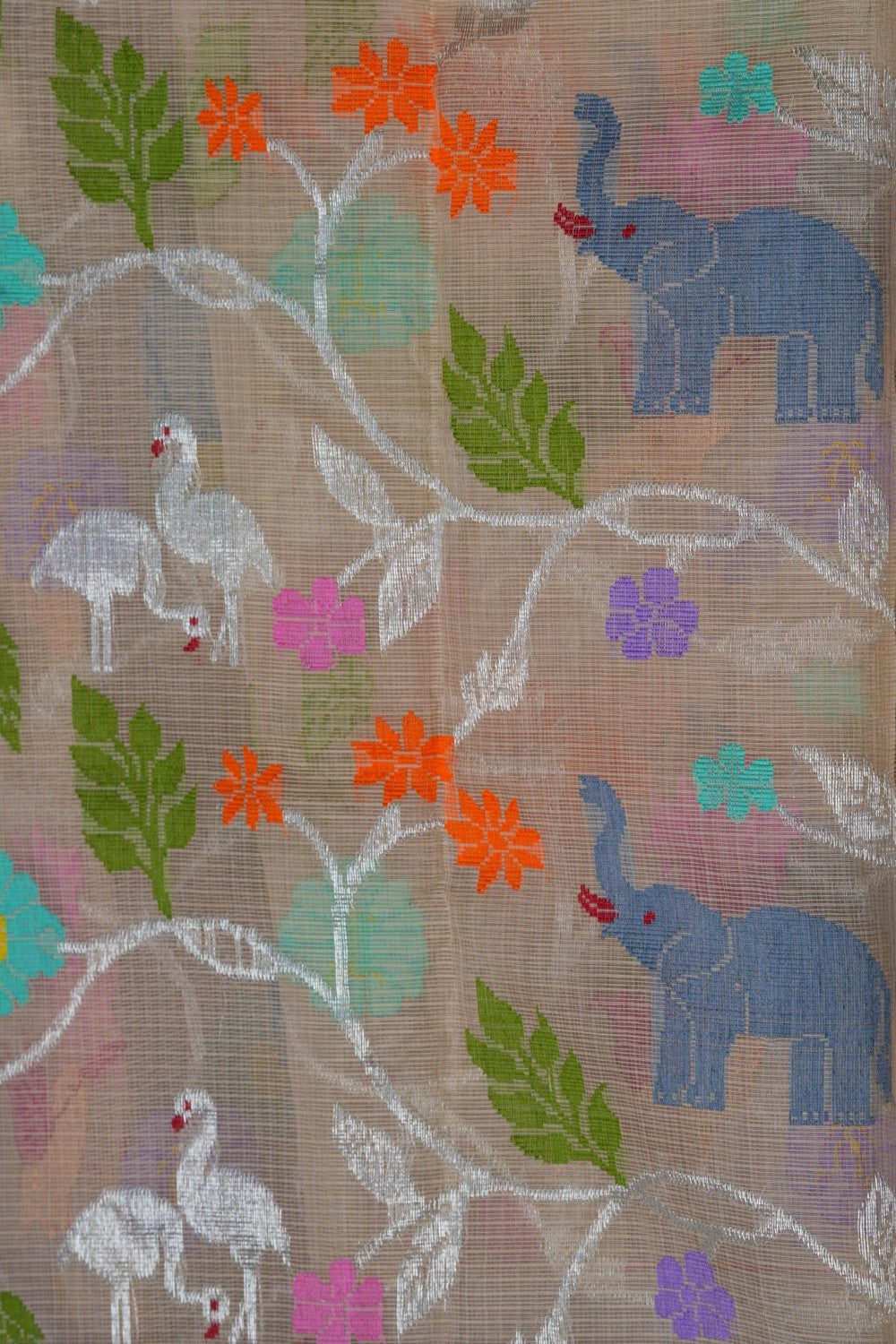 Image of Kota Brocade Beige Saree