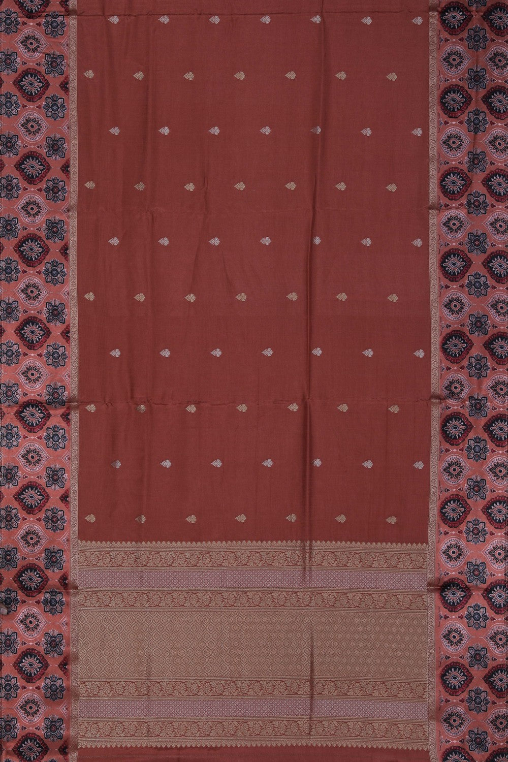Image of Ajrakh Printed Saree
