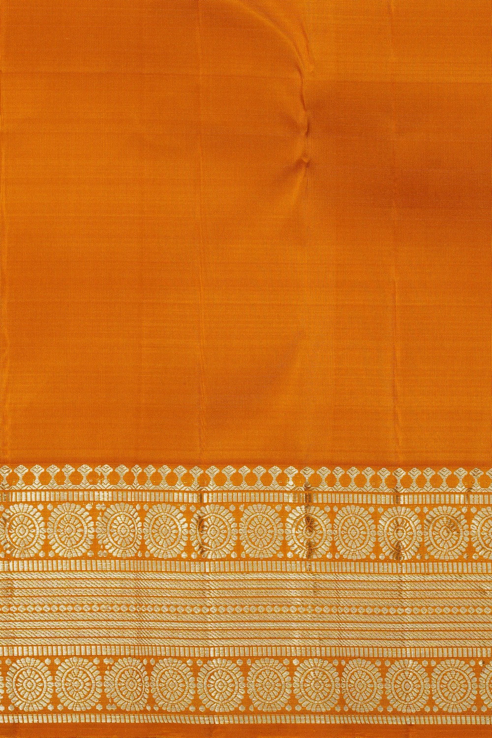 Image of A Kanjivaram Silk Yellow Saree