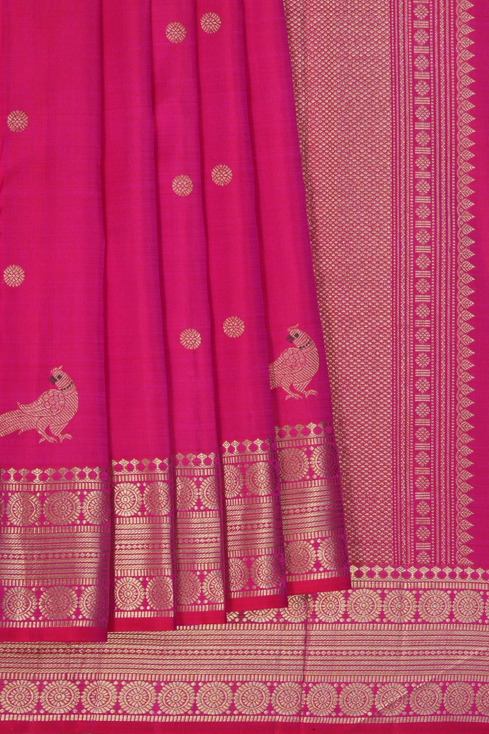 Image of A Kanjivaram Silk Pink Saree
