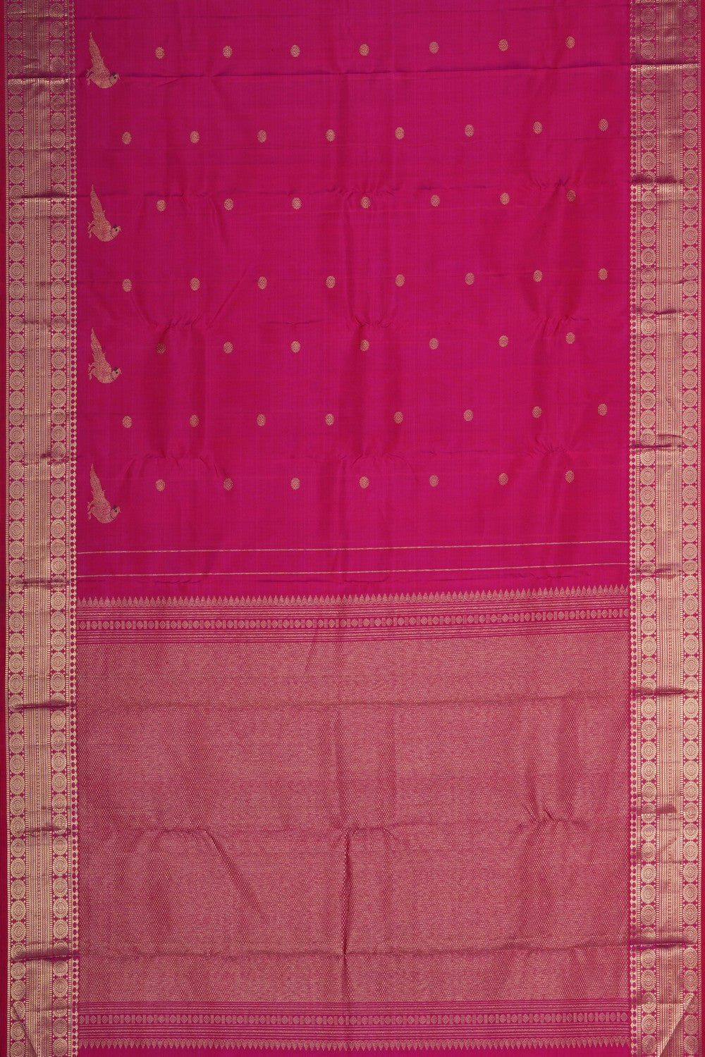 Image of A Kanjivaram Silk Pink Saree