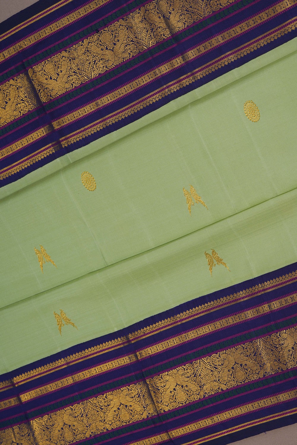 Image of A Kanjivaram Silk Mint Green Saree
